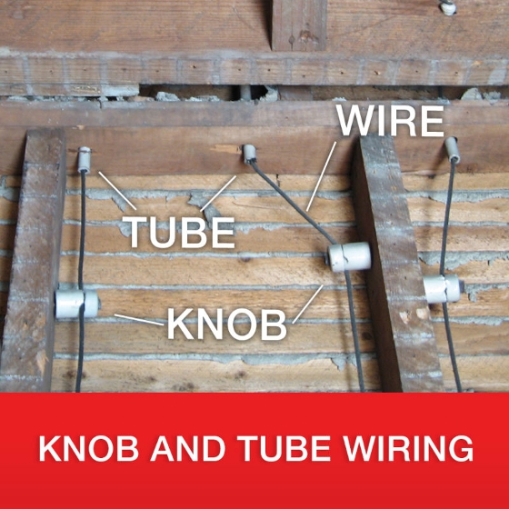 Example of 1930s knob and tube wiring